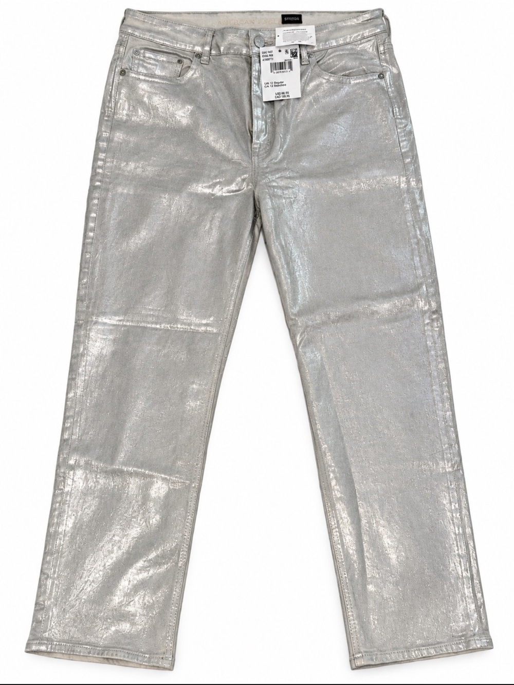 Silver Metallic Pants - Sparkle Finish